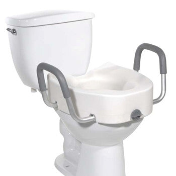 Premium Plastic Elevated Regular Elongated Toilet Seat with Lock