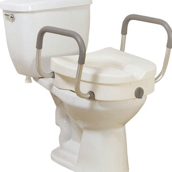 Drive 2 in 1 Locking Raised Toilet Seat with Removable Arms