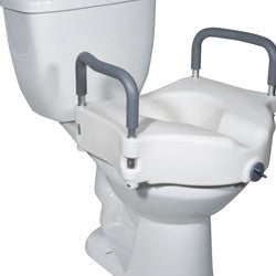 Drive 2 in 1 Locking Raised Toilet Seat with Removable Arms