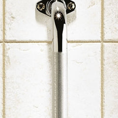 Aqua Sense Knurled Chrome Grab Bar with rotating flange